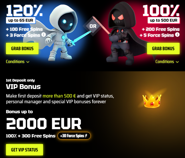 SlotsVader bonus